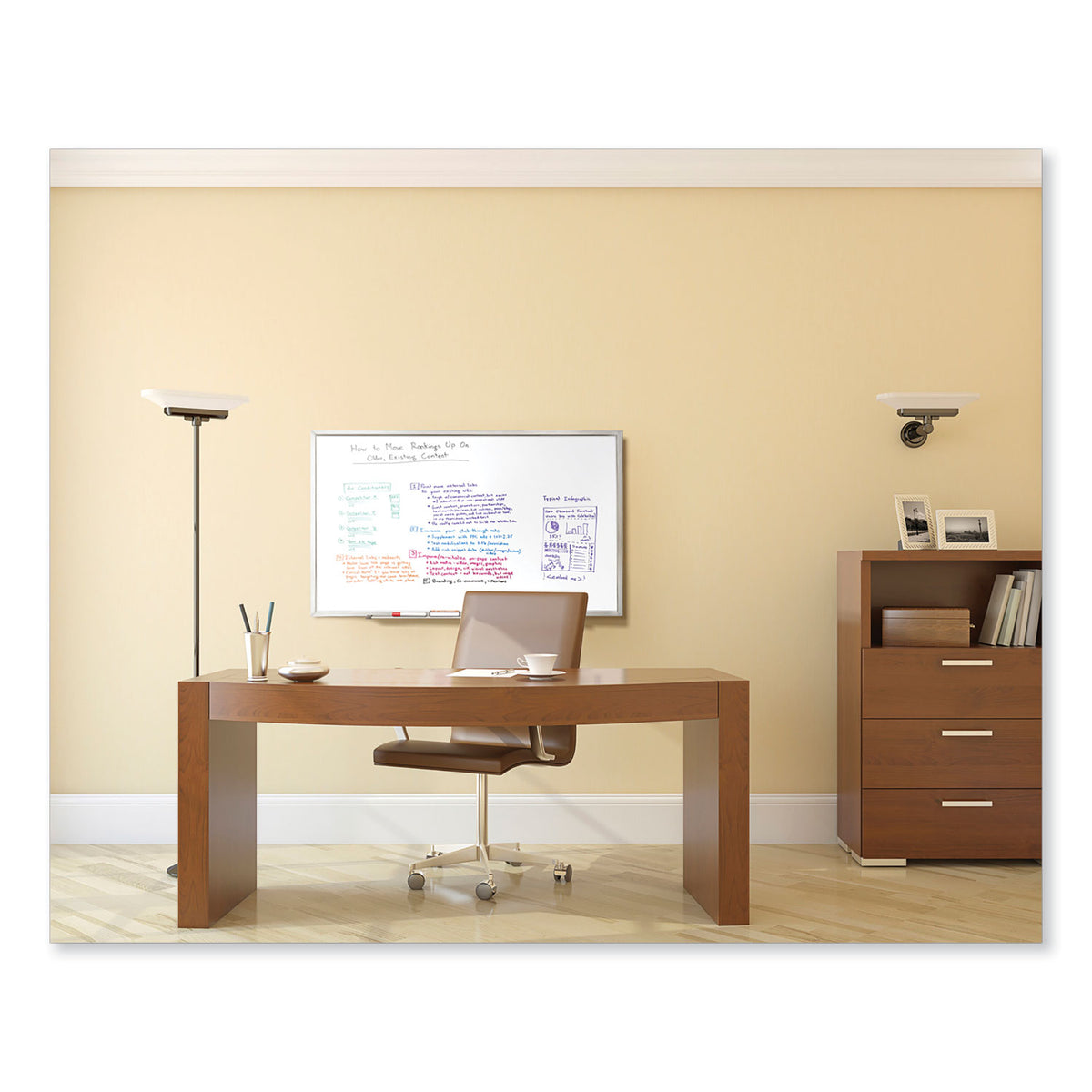 Non-Magnetic Whiteboard with Aluminum Frame, 48.63 x 48.47, White Surface, Satin Aluminum Frame, Ships in 7-10 Business Days