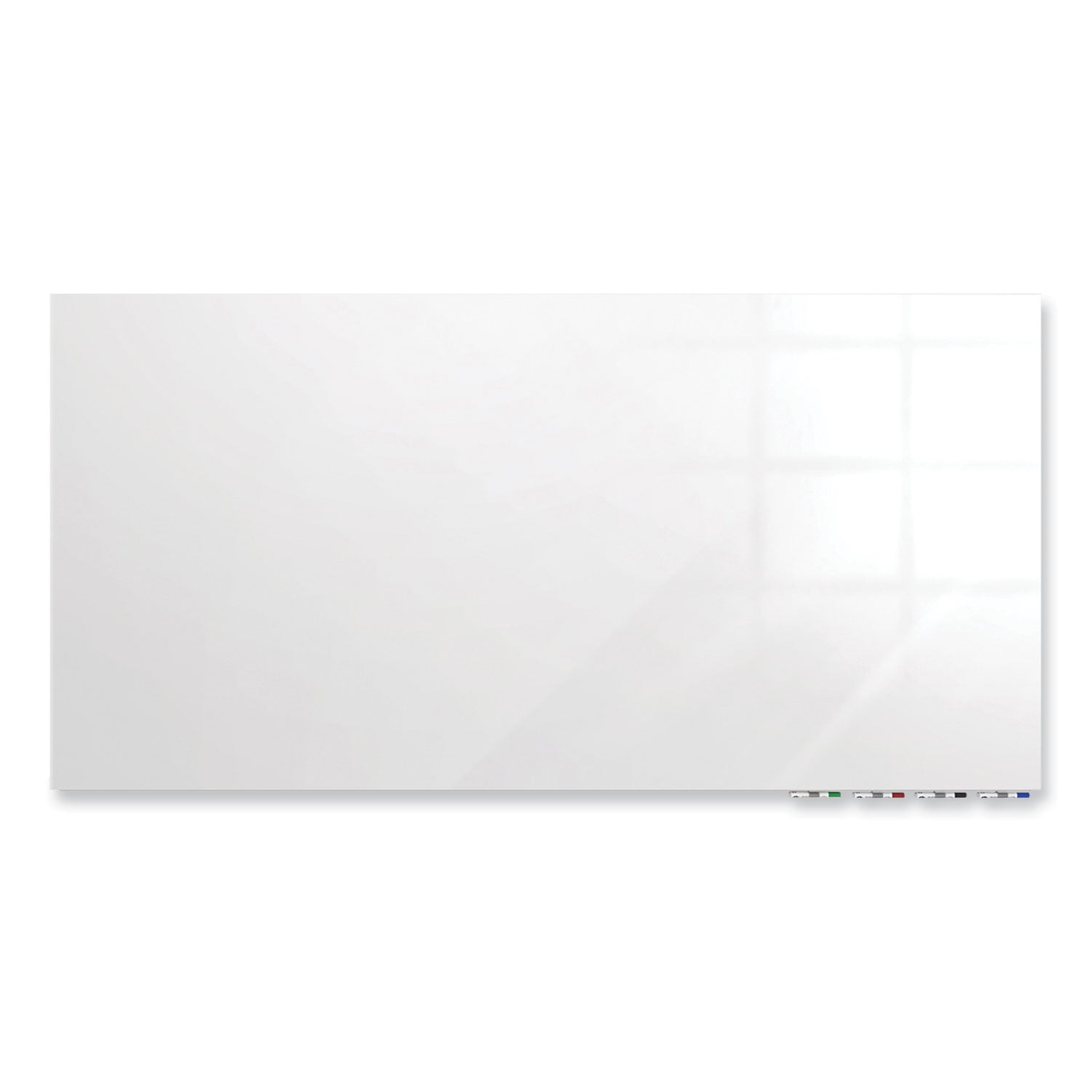 aria-low-profile-magnetic-glass-whiteboard-48-x-36-white-surface-ships-in-7-10-business-days_gheariasm34wh - 2