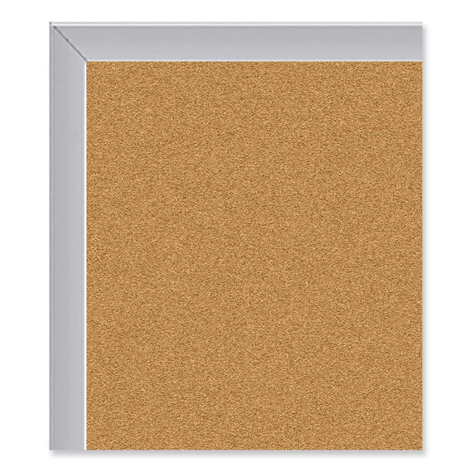Aluminum-Frame Natural Corkboard, 96.5 x 48.5, Tan Surface, Satin Aluminum Frame, Ships in 7-10 Business Days