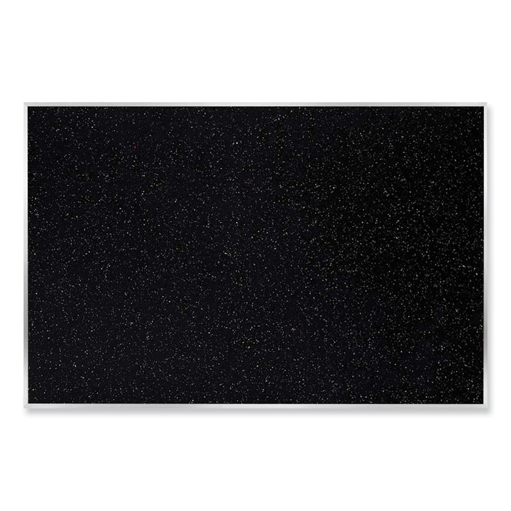 Satin Aluminum-Frame Recycled Rubber Bulletin Boards, 144.5 x 48.5, Confetti Surface, Ships in 7-10 Business Days