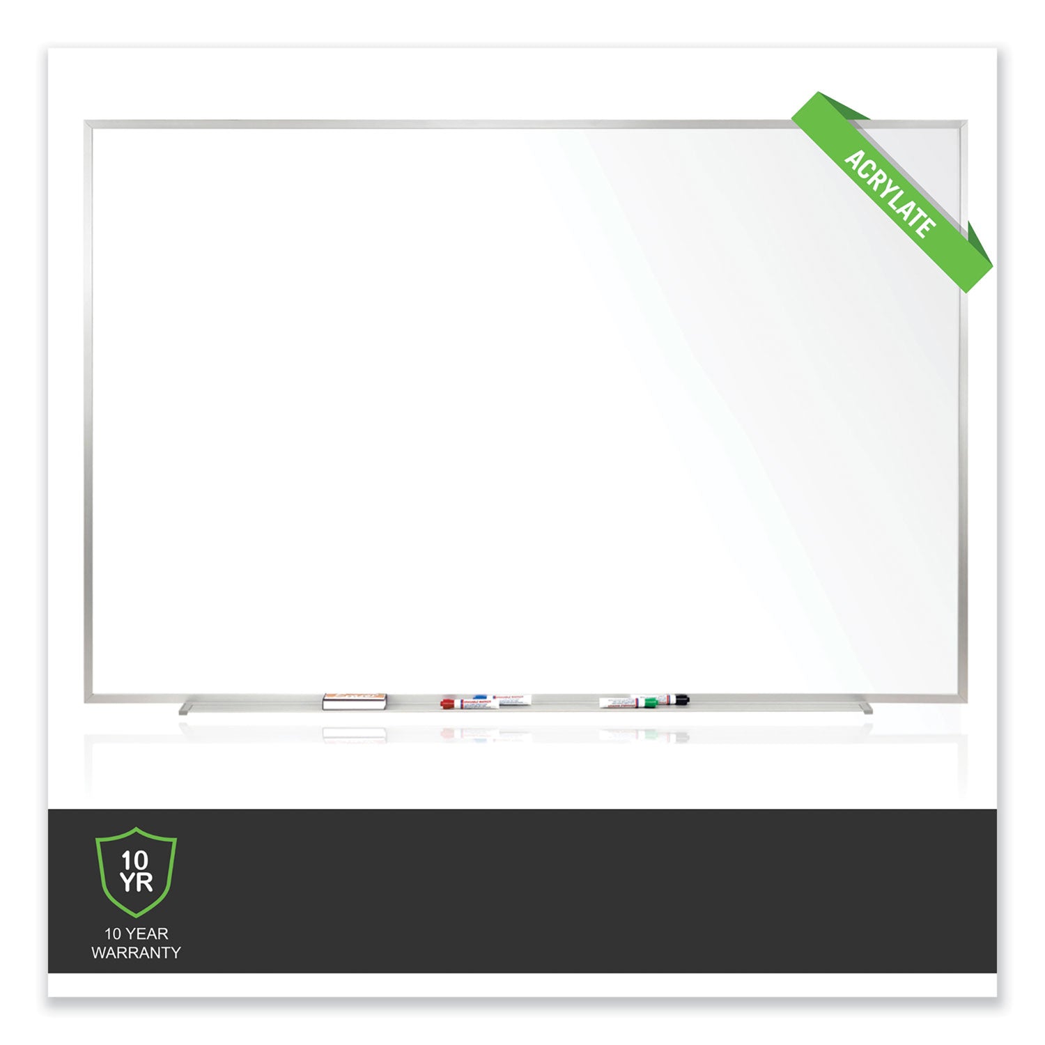 non-magnetic-whiteboard-with-aluminum-frame-6063-x-3644-white-surface-satin-aluminum-frame-ships-in-7-10-business-days_ghem2354 - 4