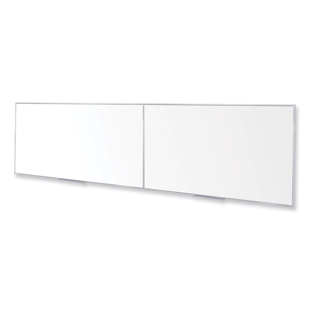Magnetic Porcelain Whiteboard with Satin Aluminum Frame, 193 x 48.5, White Surface, Ships in 7-10 Business Days