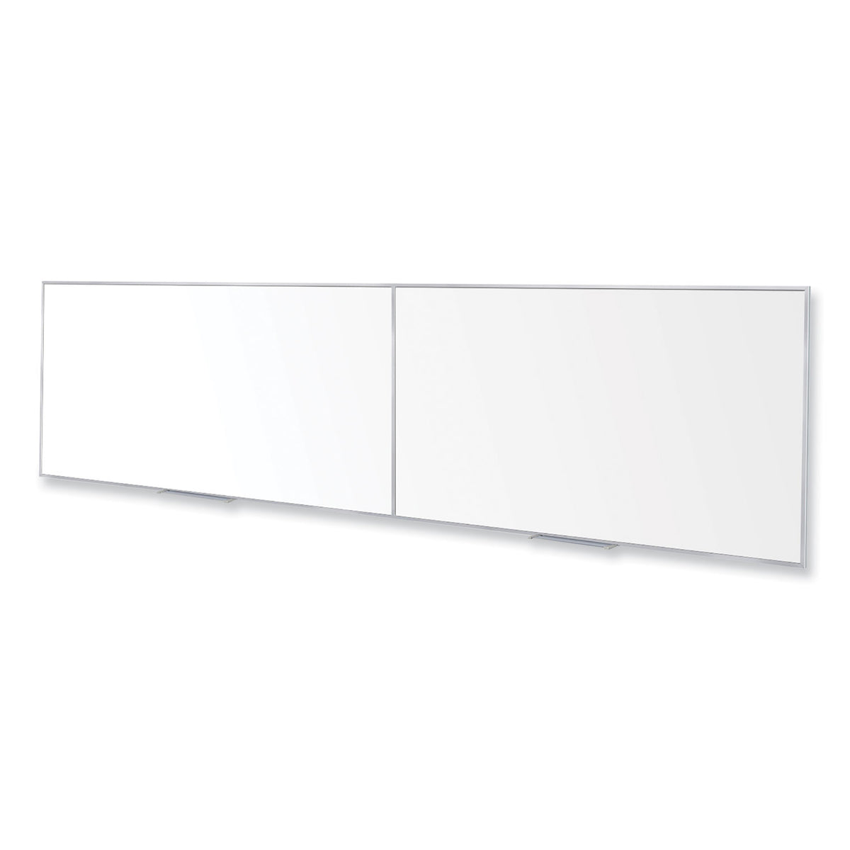 Magnetic Porcelain Whiteboard with Satin Aluminum Frame, 193 x 48.5, White Surface, Ships in 7-10 Business Days