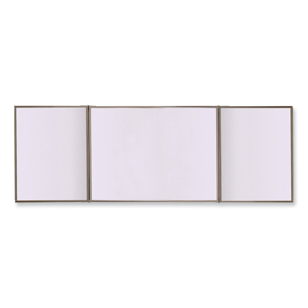 VisuALL PC Whiteboard Cabinet, Blue Fabric Bulletin Board Exterior Doors, 36x24, Aluminum Frame, Ships in 7-10 Business Days