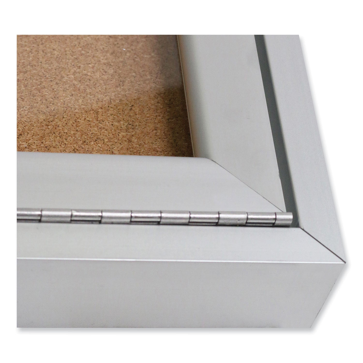 1-door-enclosed-natural-cork-bulletin-board-with-satin-aluminum-frame-36-x-36-tan-surface-ships-in-7-10-business-days_ghepa13636k - 4