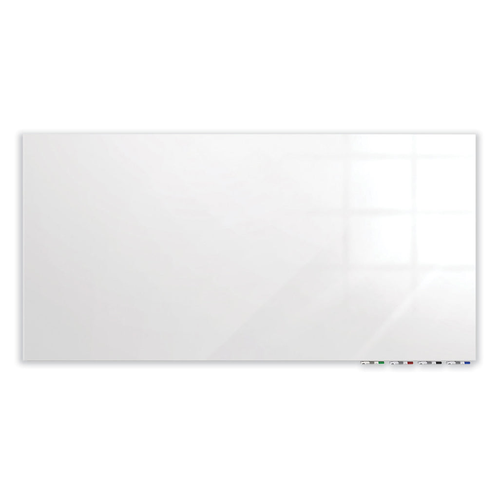Aria Low Profile Magnetic Glass Whiteboard, 36 x 24, White Surface, Ships in 7-10 Business Days