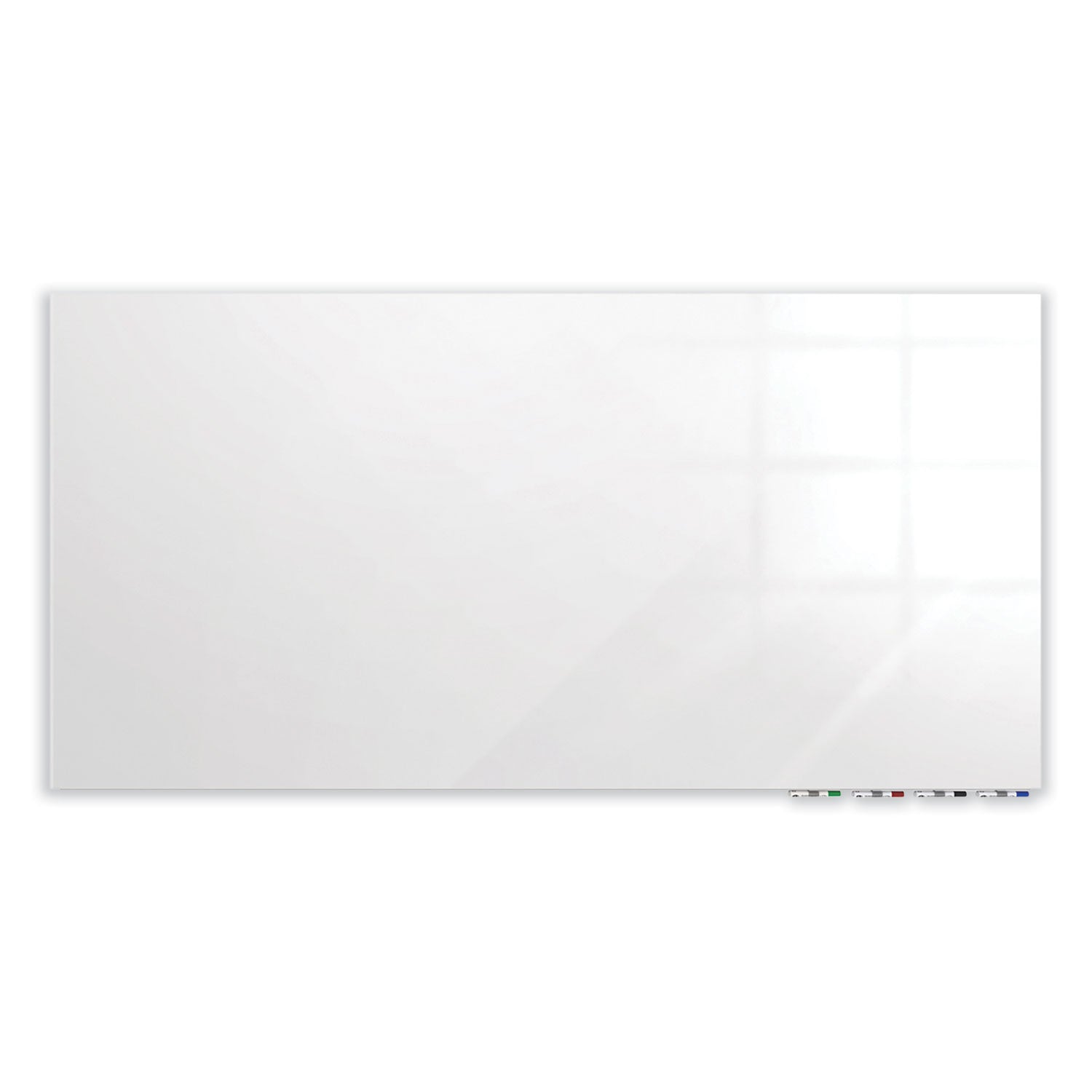 Aria Low Profile Magnetic Glass Whiteboard, 36 x 24, White Surface, Ships in 7-10 Business Days