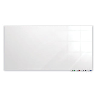Aria Low Profile Magnetic Glass Whiteboard, 36 x 24, White Surface, Ships in 7-10 Business Days
