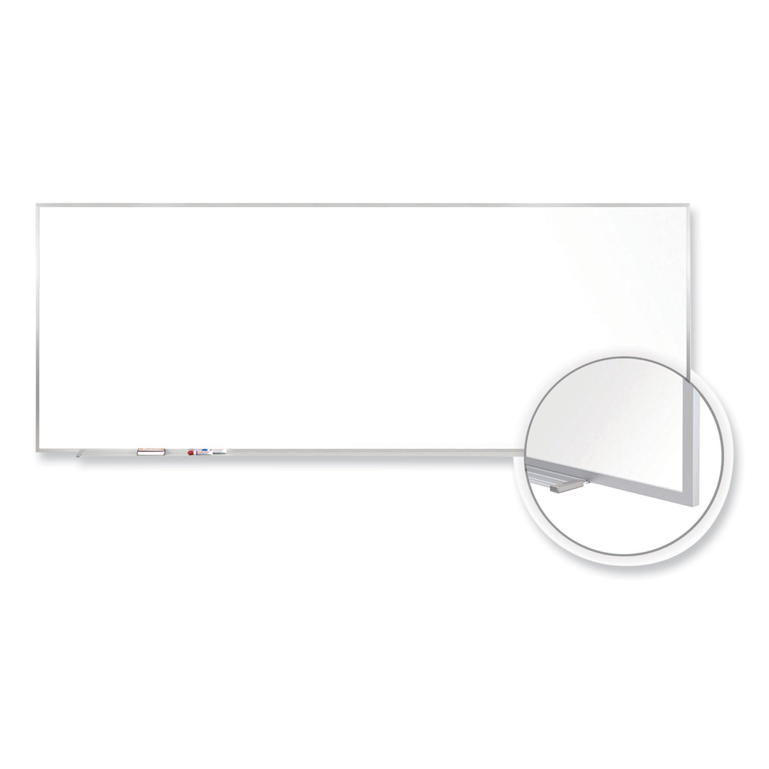 magnetic-porcelain-whiteboard-with-satin-aluminum-frame-1445-x-485-white-surface-ships-in-7-10-business-days_ghem14124 - 1