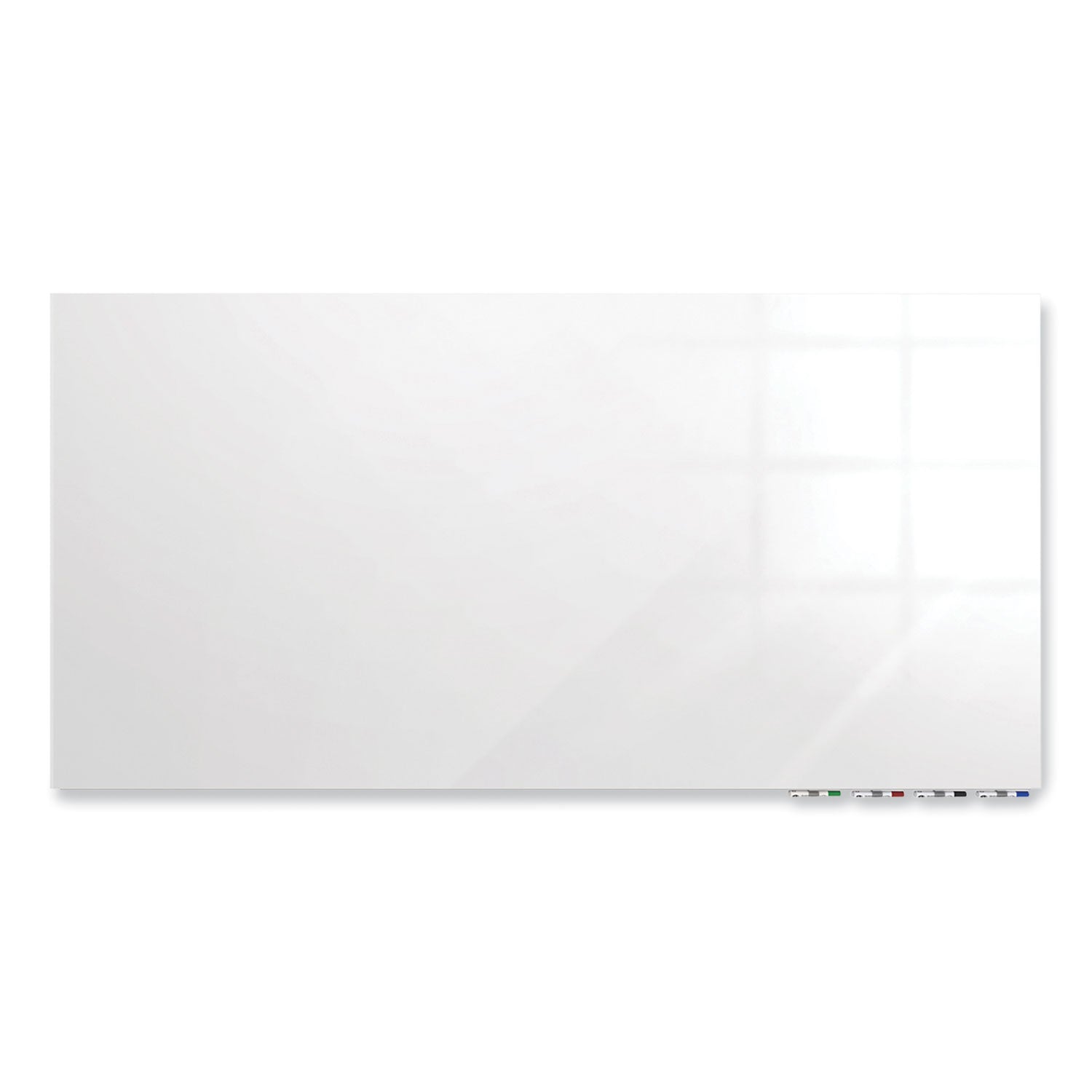 aria-low-profile-magnetic-glass-whiteboard-96-x-48-white-surface-ships-in-7-10-business-days_gheariasm48wh - 2