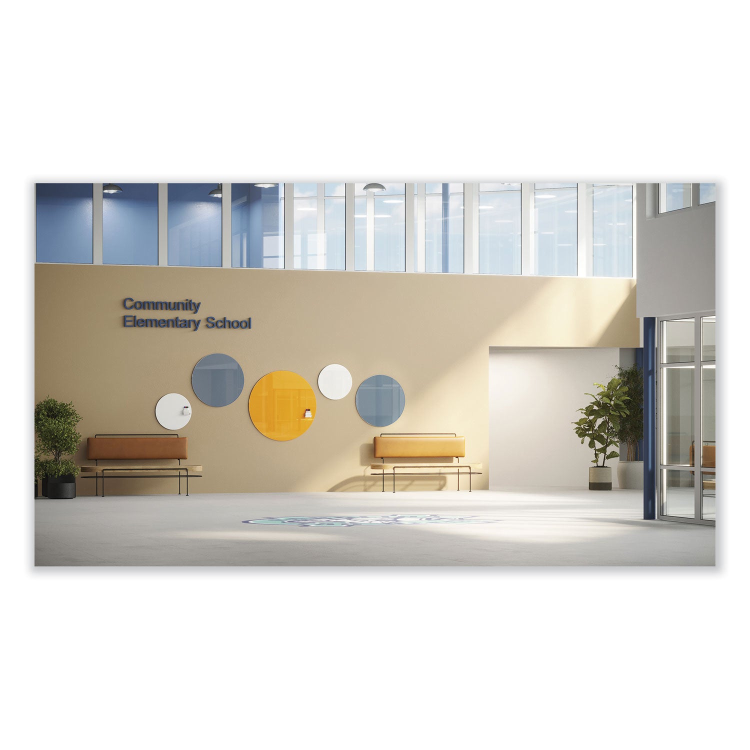 coda-low-profile-circular-magnetic-glassboard-48-diameter-white-surface-ships-in-7-10-business-days_ghecdagm48wh - 2