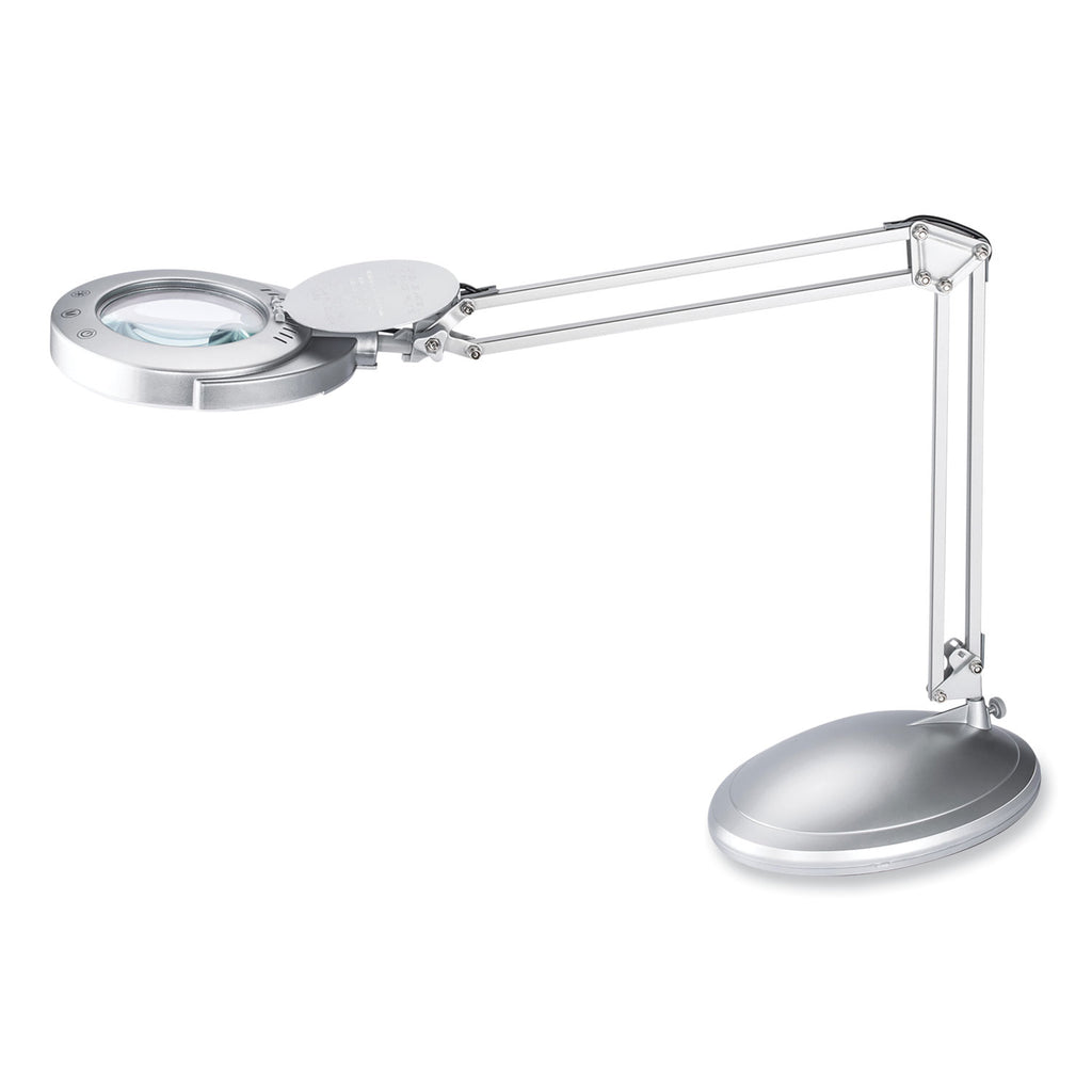 led-magnifier-lamp-with-clamp-swing-arm-22-high-silver-ships-in-4-6-business-days_vlu9vsl40203sc - 1