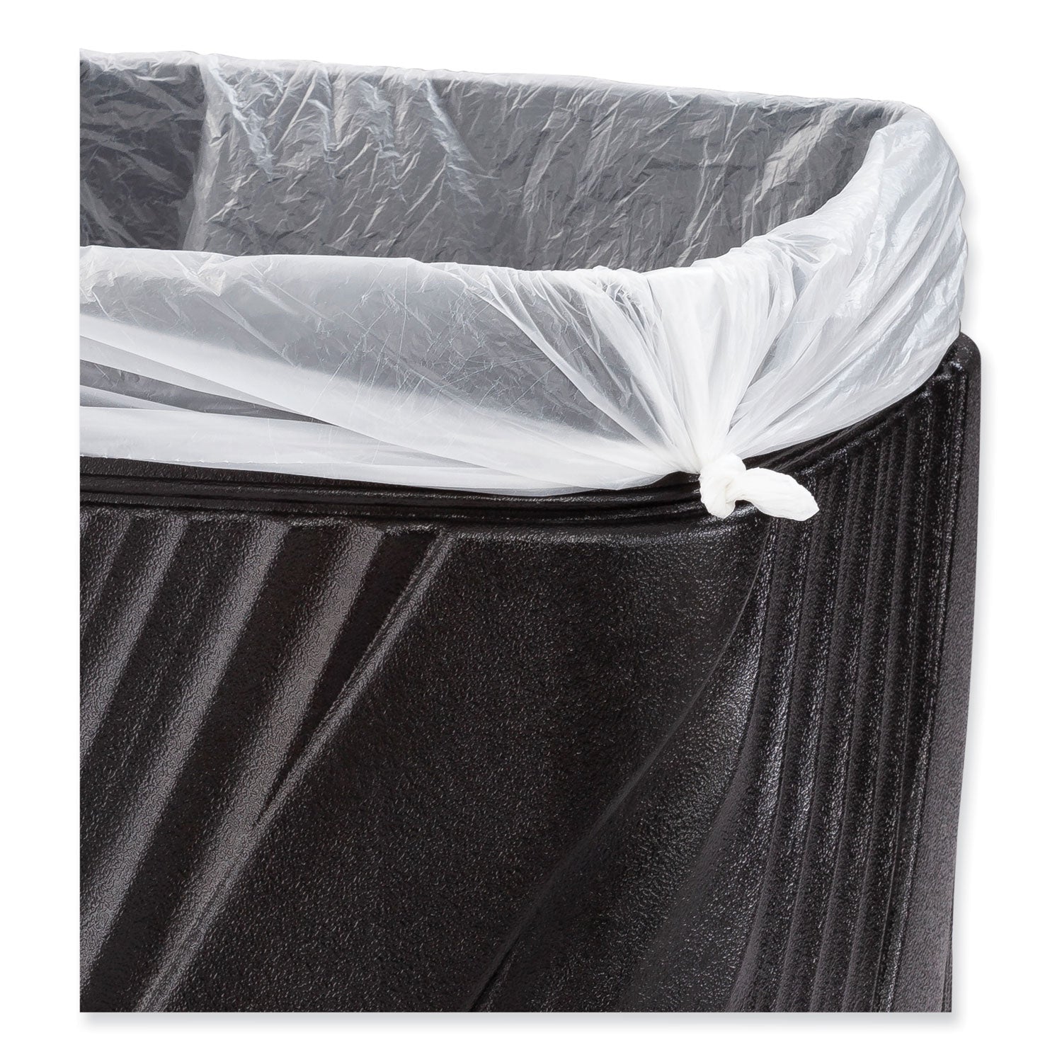 Safco Twist Waste Receptacle - 32 gal Capacity - Removable Lid, Durable, UV Resistant, Fade Resistant - 38" Height x 18.3" Width x 19.4" Depth - High-density Polyethylene (HDPE) - Black - 1 Each - 8