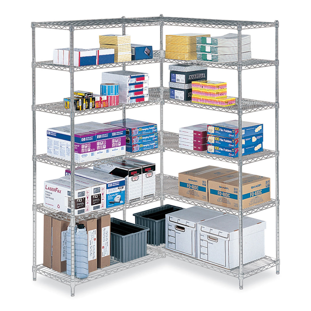 Industrial Extra Shelf Pack, 36w x 24d x 1.5h, Steel, Metallic Gray, 2/Pack, Ships in 1-3 Business Days