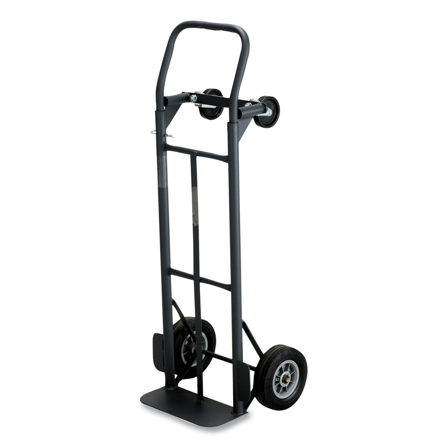Safco Tuff Truck Convertible - 500 lb Capacity - 8" Caster Size - x 18.5" Width x 12" Depth x 52" Height - Steel Frame - Black - 1 Each