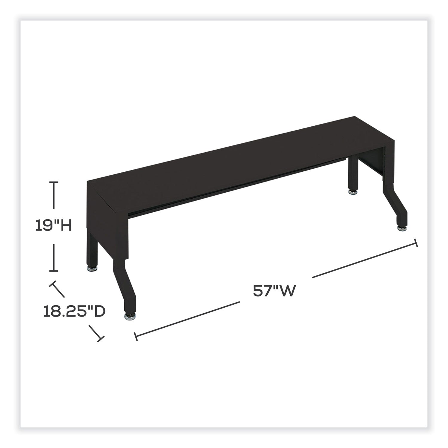 e-z-sort-satellite-mail-station-base-575-x-1825-x-14-to-19-black-ships-in-1-3-business-days_saf7756bl - 2
