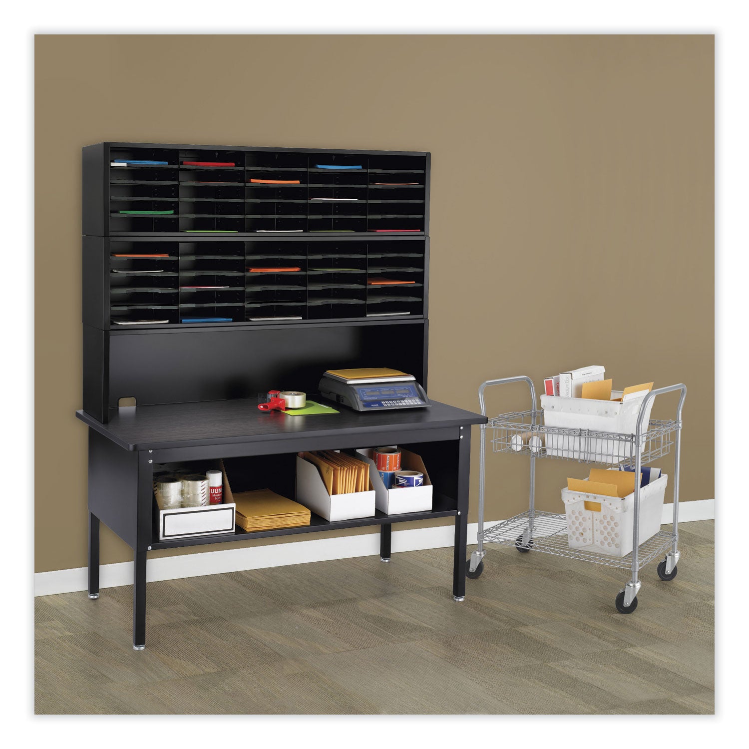 e-z-sort-additional-mail-trays-5-shelves-11-x-125-x-05-black-ships-in-1-3-business-days_saf7753bl - 3