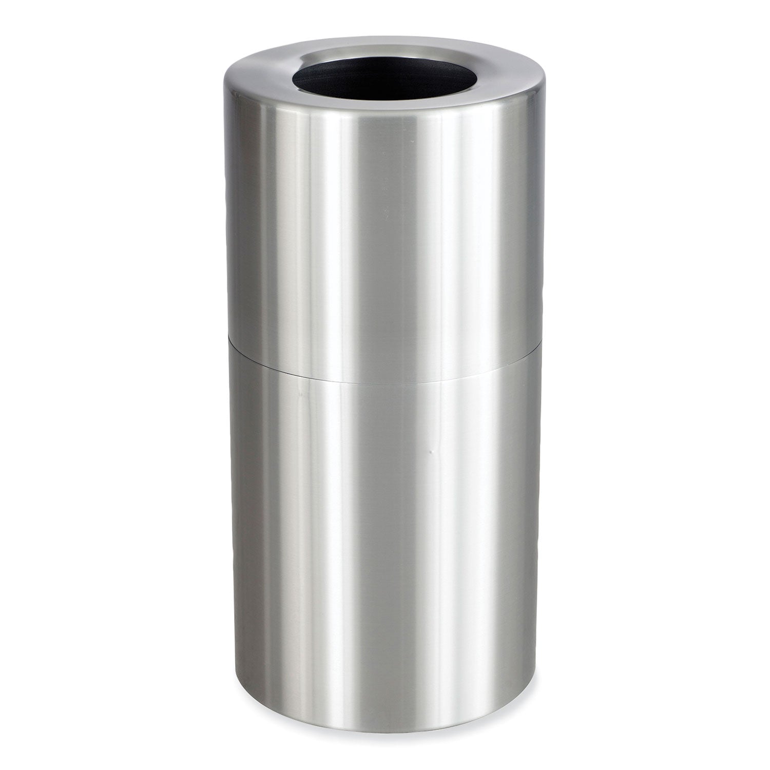 single-recycling-receptacle-20-gal-steel-brushed-aluminum-ships-in-1-3-business-days_saf9942ss - 1