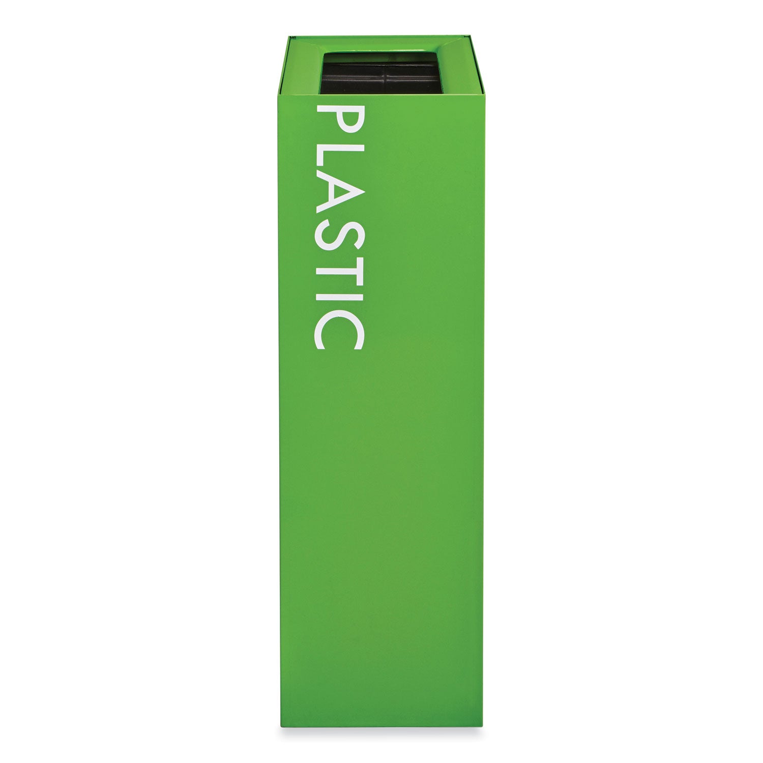 Mixx Recycling Center Rectangular Receptacle, 29 gal, Steel, Green, Ships in 1-3 Business Days