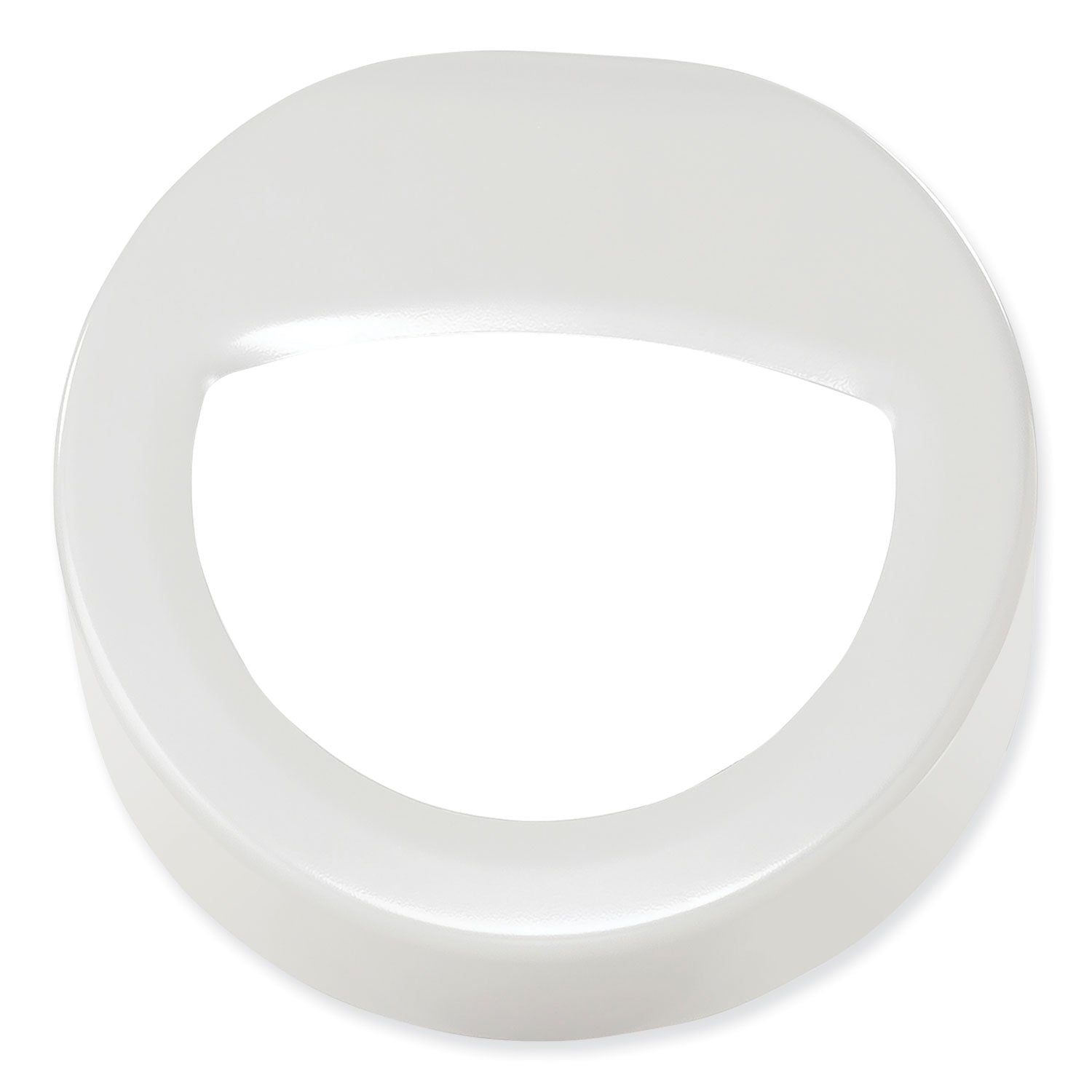 Open Top Round Waste Receptacle, 30 gal, Steel, White, Ships in 1-3 Business Days