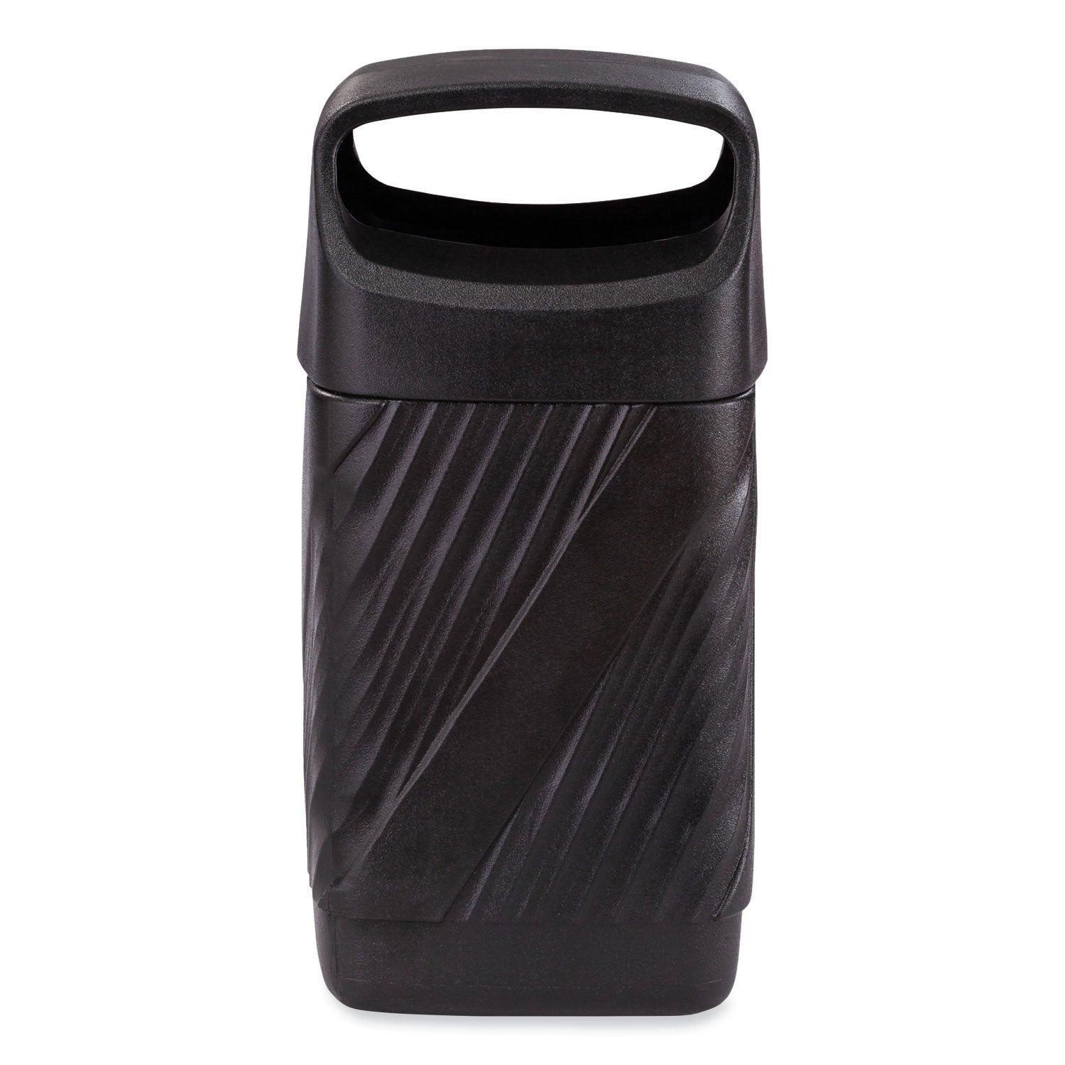 Safco Twist Waste Receptacle - 32 gal Capacity - Removable Lid, Durable, UV Resistant, Fade Resistant - 38" Height x 18.3" Width x 19.4" Depth - High-density Polyethylene (HDPE) - Black - 1 Each