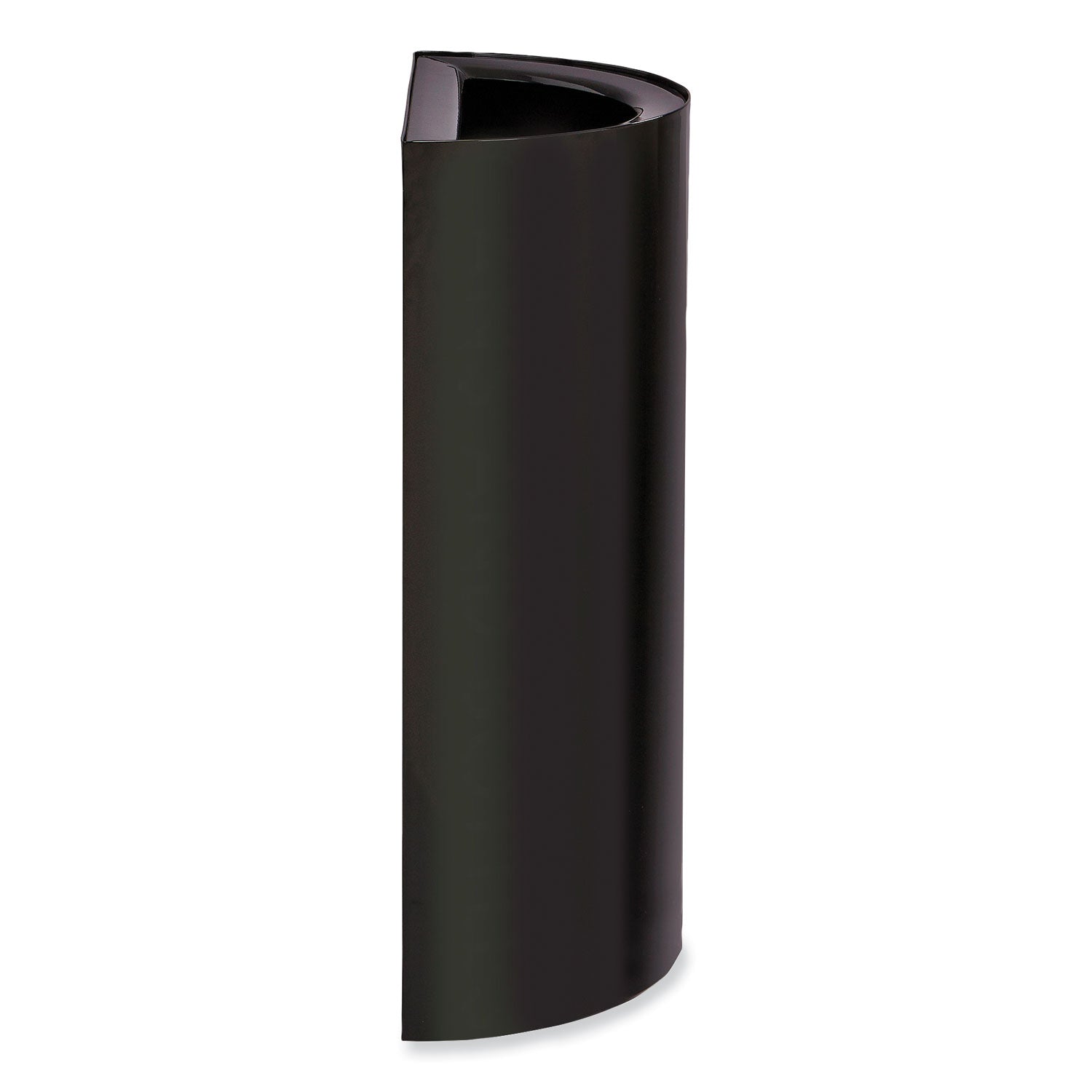 Mixx Recycling Center Half-Round Receptacle, 23 gal, Steel, Black, Ships in 1-3 Business Days