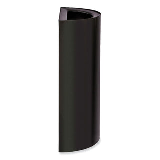 Mixx Recycling Center Half-Round Receptacle, 23 gal, Steel, Black, Ships in 1-3 Business Days