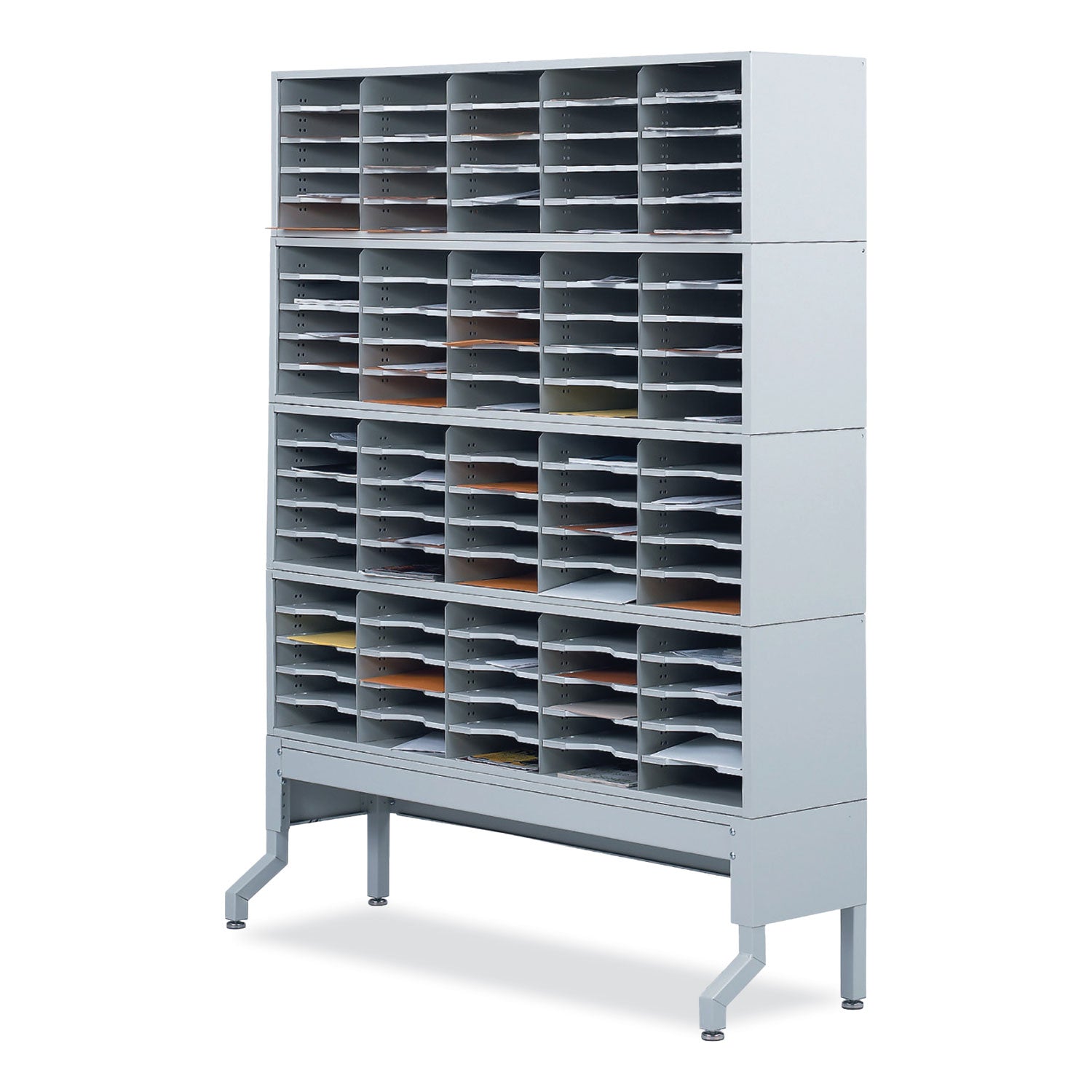e-z-sort-additional-mail-trays-5-shelves-11-x-125-x-05-gray-ships-in-1-3-business-days_saf7753gr - 2