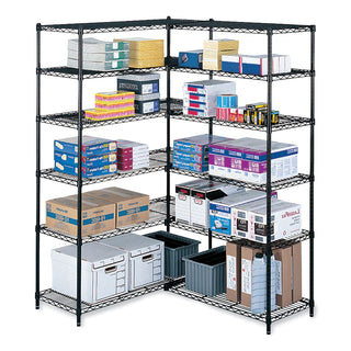 Industrial Extra Shelf Pack, 36w x 18d x 1.5h Steel. Black, 2/Pack, Ships in 1-3 Business Days