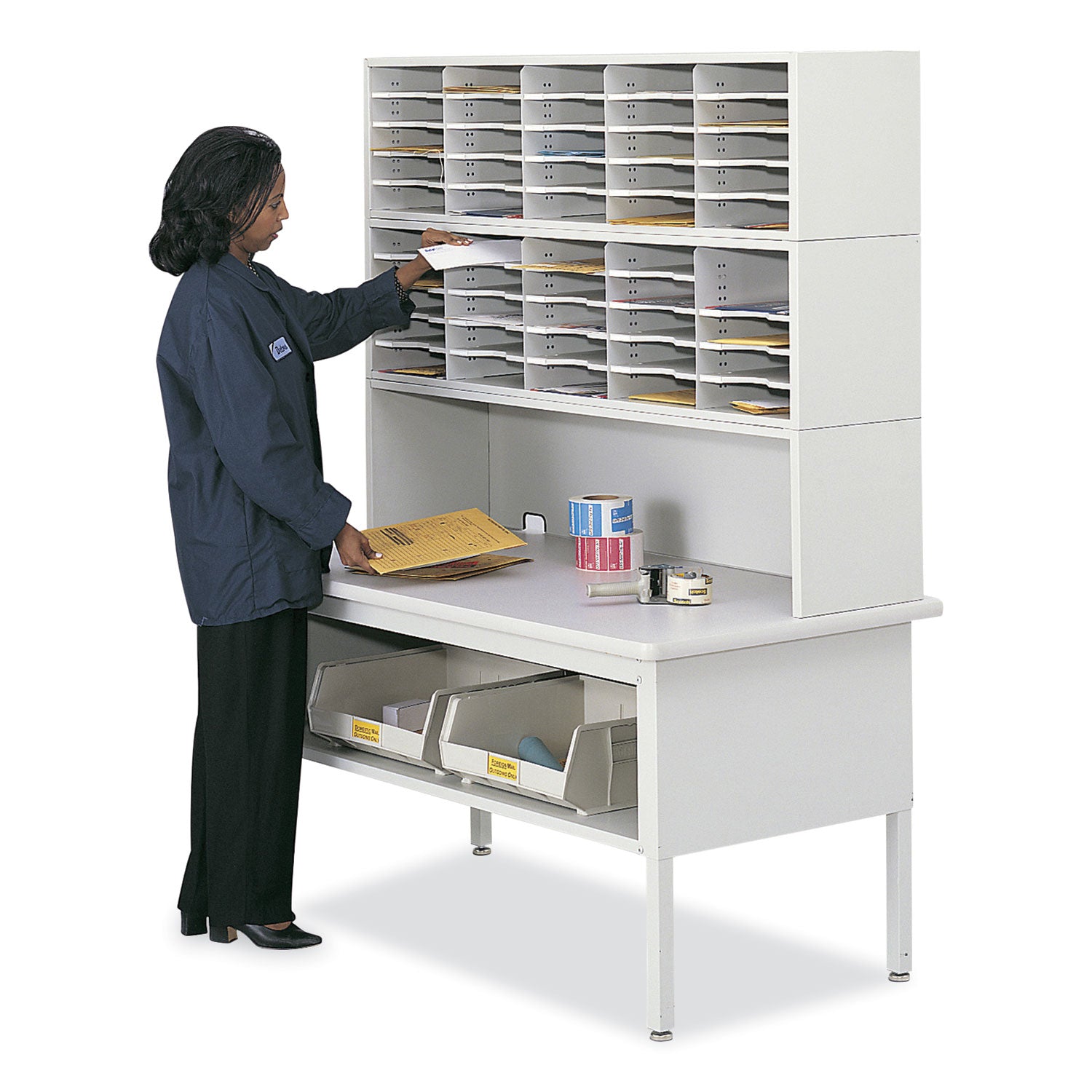 e-z-sort-additional-mail-trays-5-shelves-11-x-125-x-05-gray-ships-in-1-3-business-days_saf7753gr - 3