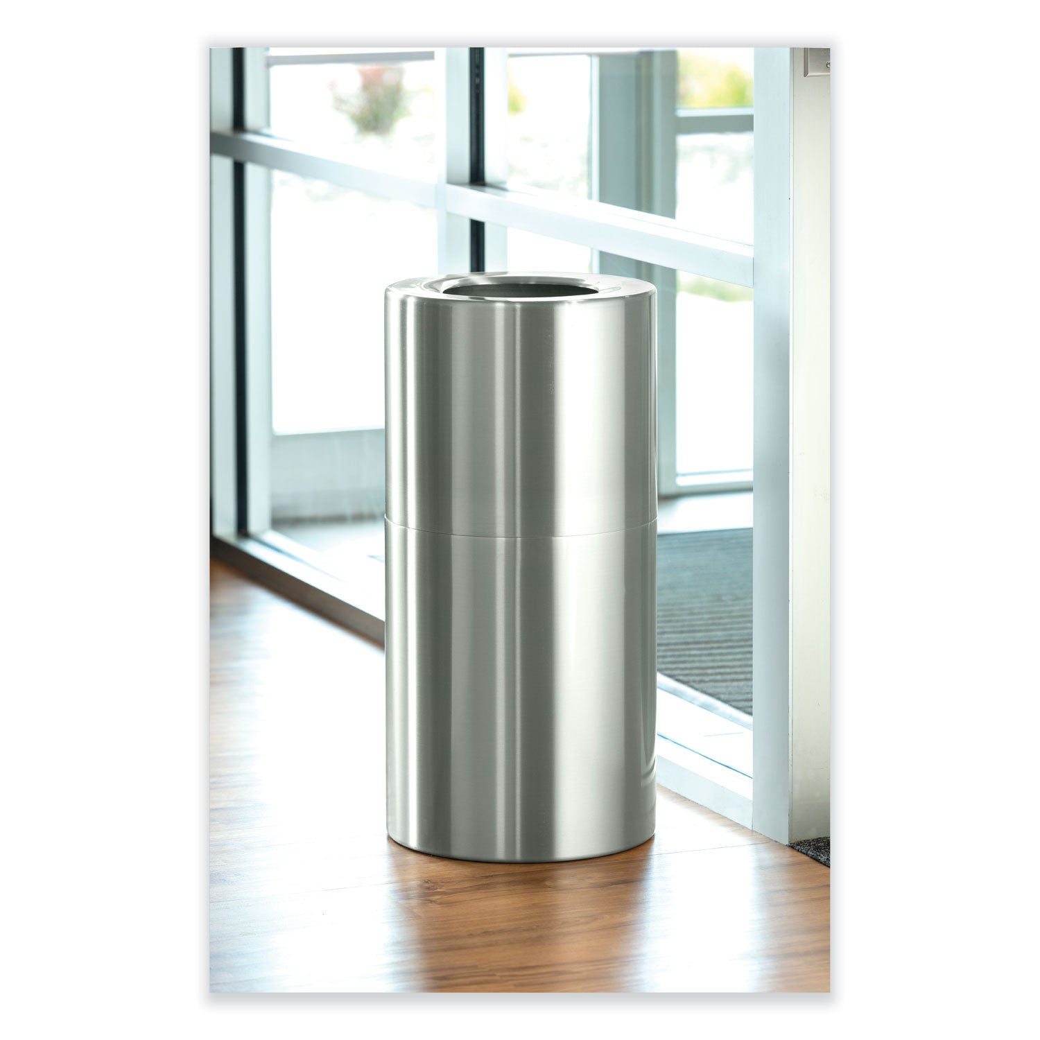 single-recycling-receptacle-20-gal-steel-brushed-aluminum-ships-in-1-3-business-days_saf9942ss - 3