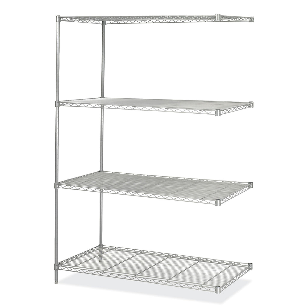industrial-add-on-unit-four-shelf-48w-x-24d-x-72h-steel-metallic-gray-ships-in-1-3-business-days_saf5295gr - 1