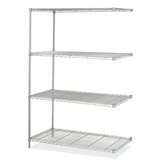 industrial-add-on-unit-four-shelf-48w-x-24d-x-72h-steel-metallic-gray-ships-in-1-3-business-days_saf5295gr - 1