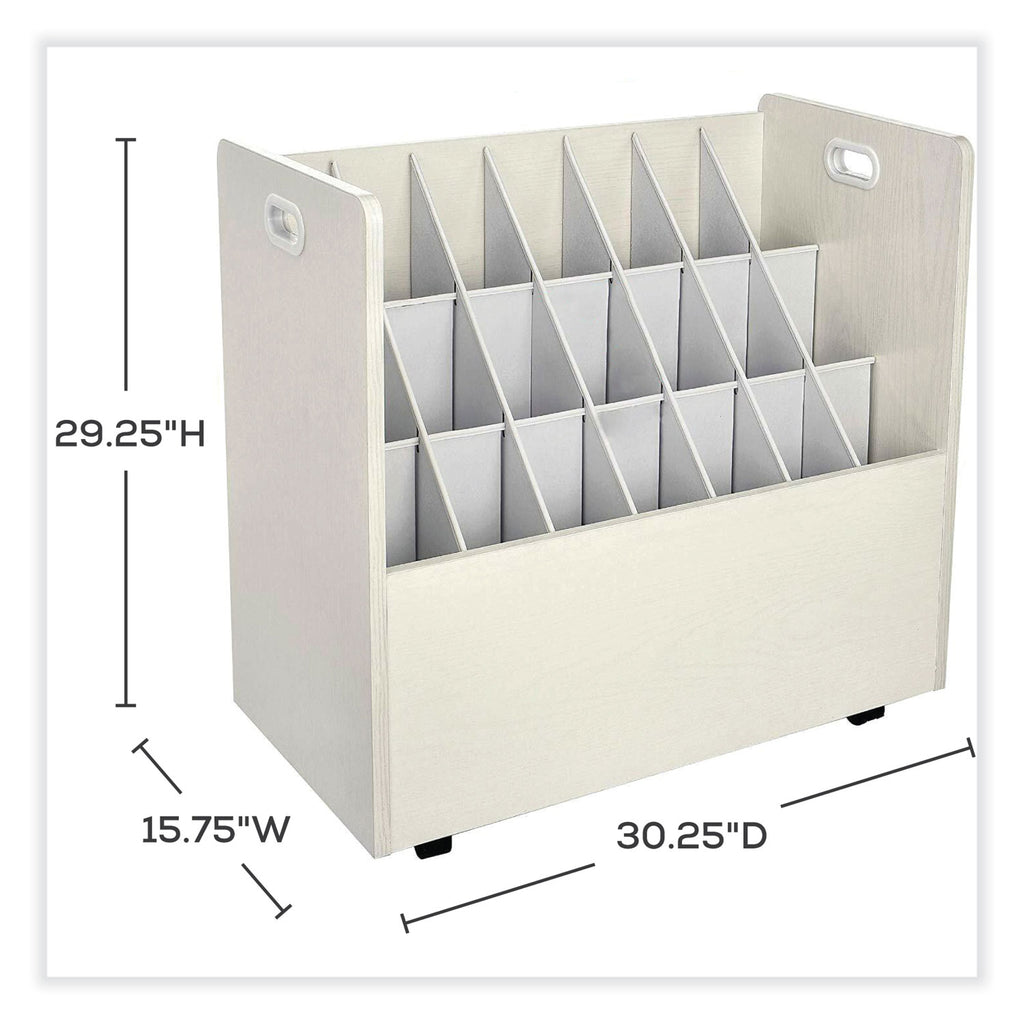 Mobile Roll File, 21 Compartments, 30.25w x 15.75d x 29.25h, Tan, Ships in 1-3 Business Days