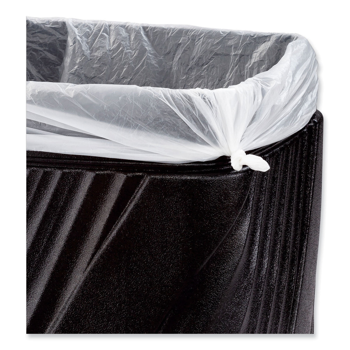 Safco Twist Waste Receptacle - 32 gal Capacity - Removable Lid, Durable, UV Resistant, Fade Resistant - 30" Height x 18.9" Width x 18.9" Depth - High-density Polyethylene (HDPE) - Black - 1 Each