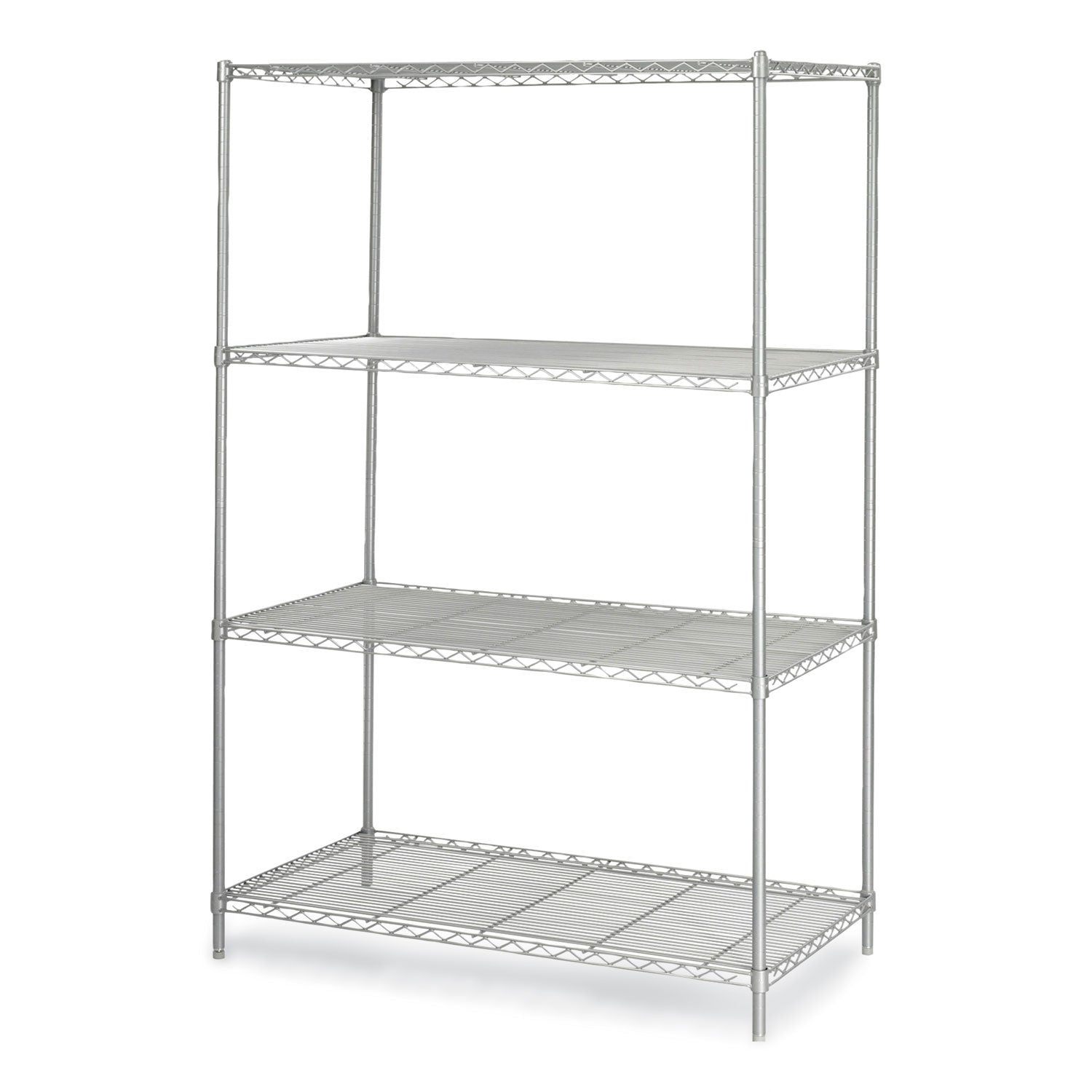 industrial-wire-shelving-four-shelf-48w-x-24d-x-72h-metallic-gray-ships-in-1-3-business-days_saf5294gr - 1