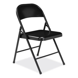 900 Series All-Steel Folding Chair, Supports 250lb, 17.75" Seat Height, Black Seat/Back/Base, 4/CT,Ships in 1-3 Business Days