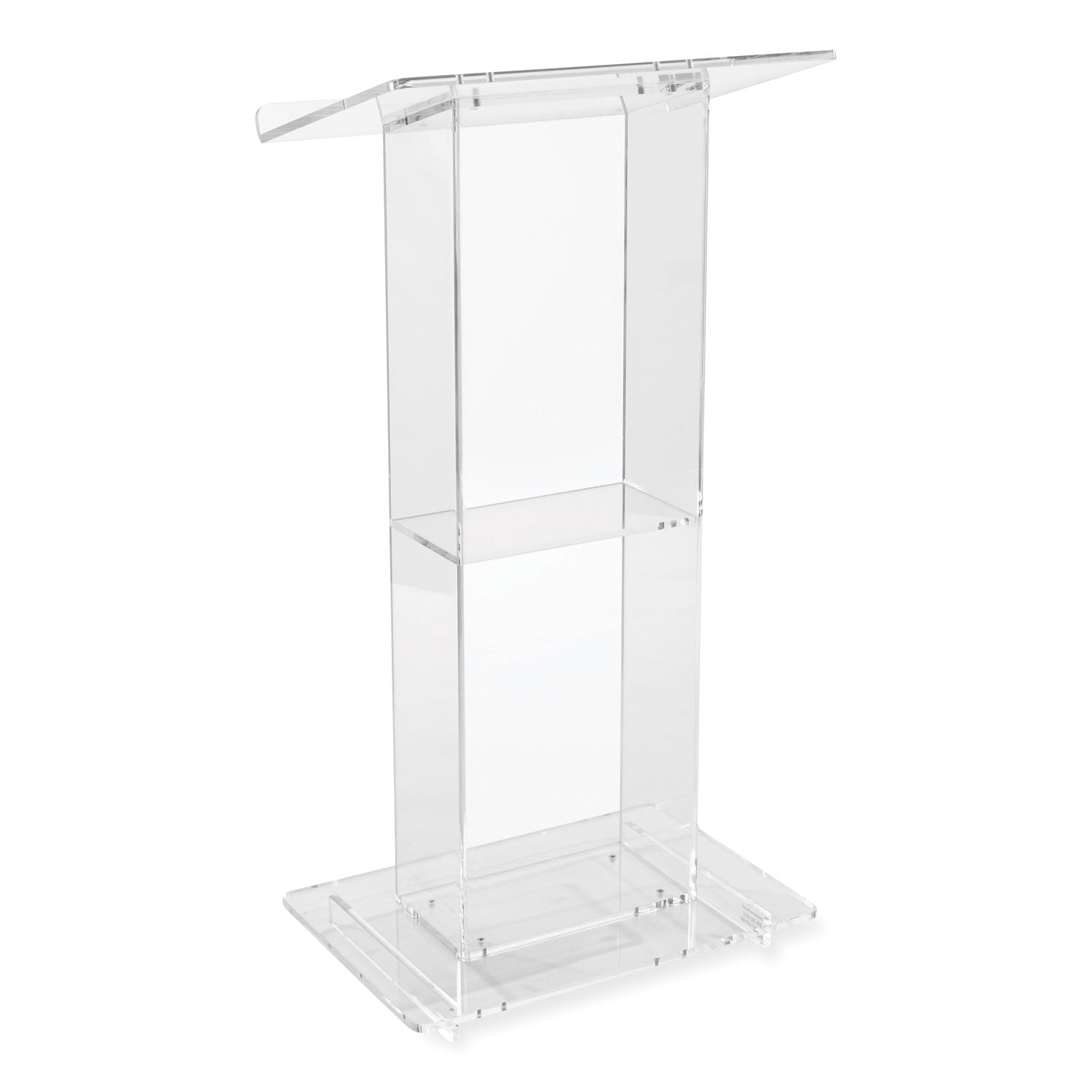clear-acrylic-lectern-with-shelf-24-x-15-x-46-clear-ships-in-1-3-business-days_nps401s - 1
