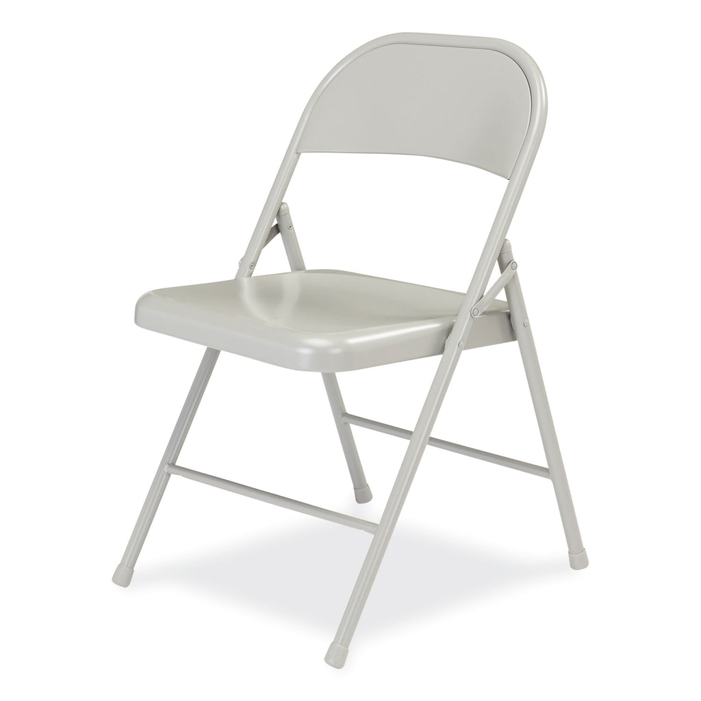 900 Series All-Steel Folding Chair, Supports 250 lb, 17.75" Seat Height, Gray Seat/Back/Base, 4/CT,Ships in 1-3 Business Days