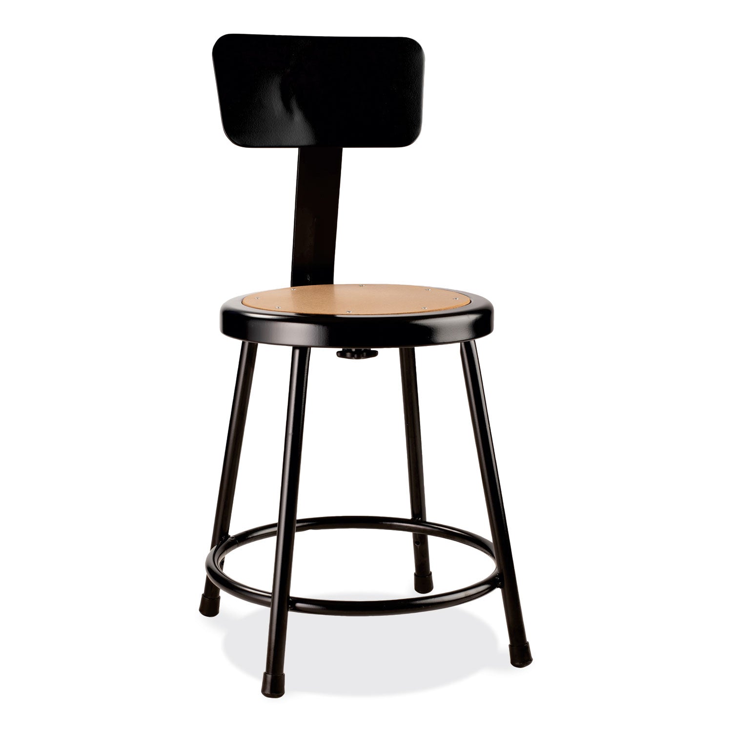 6200-series-18-heavy-duty-stool-w-backrest-supports-500-lb-33-seat-ht-brown-seat-black-back-base-ships-in-1-3-bus-days_nps6218b10 - 1