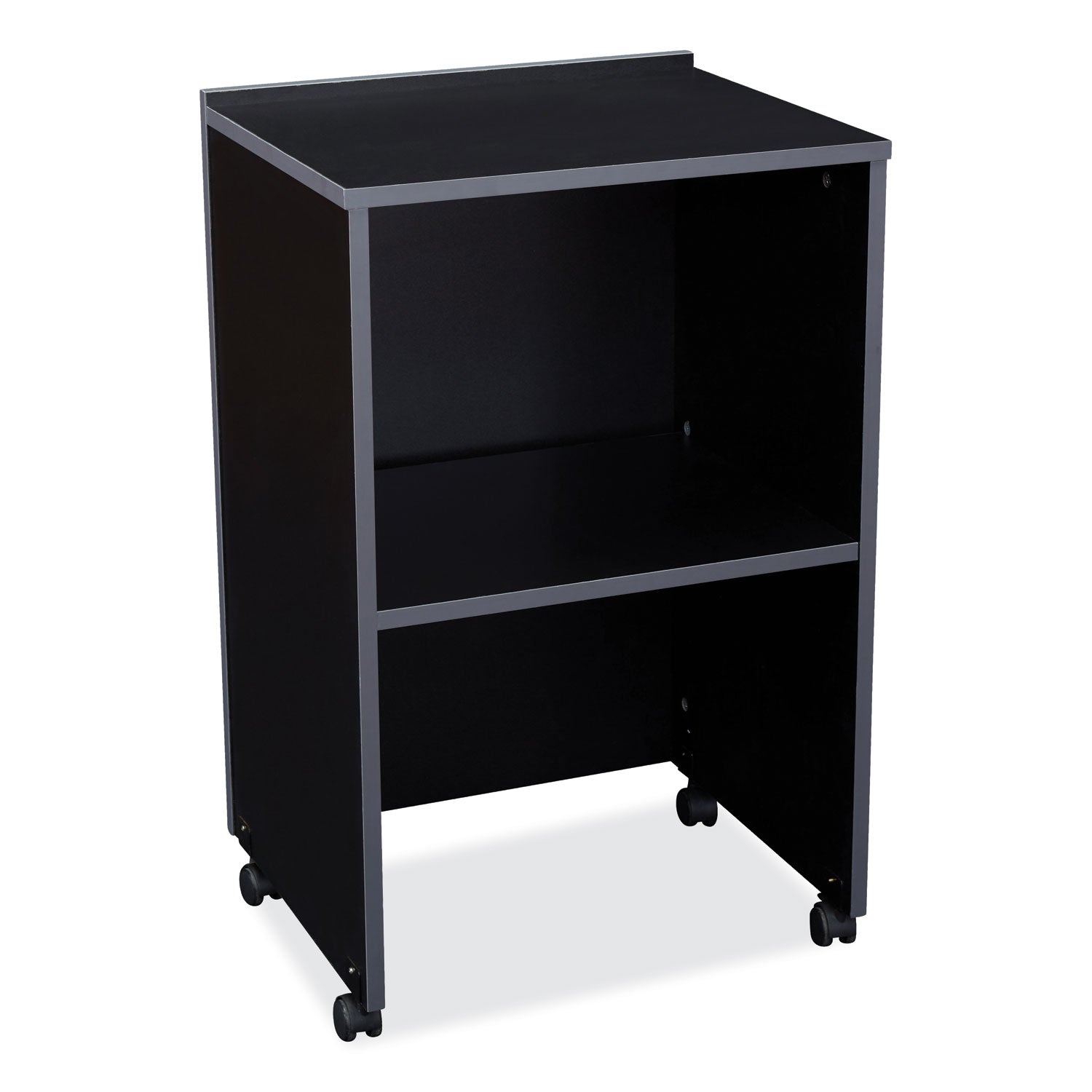 AV Cart/Lectern Base, 21.12 x 17.5 x 33.75, Black, Ships in 1-3 Business Days