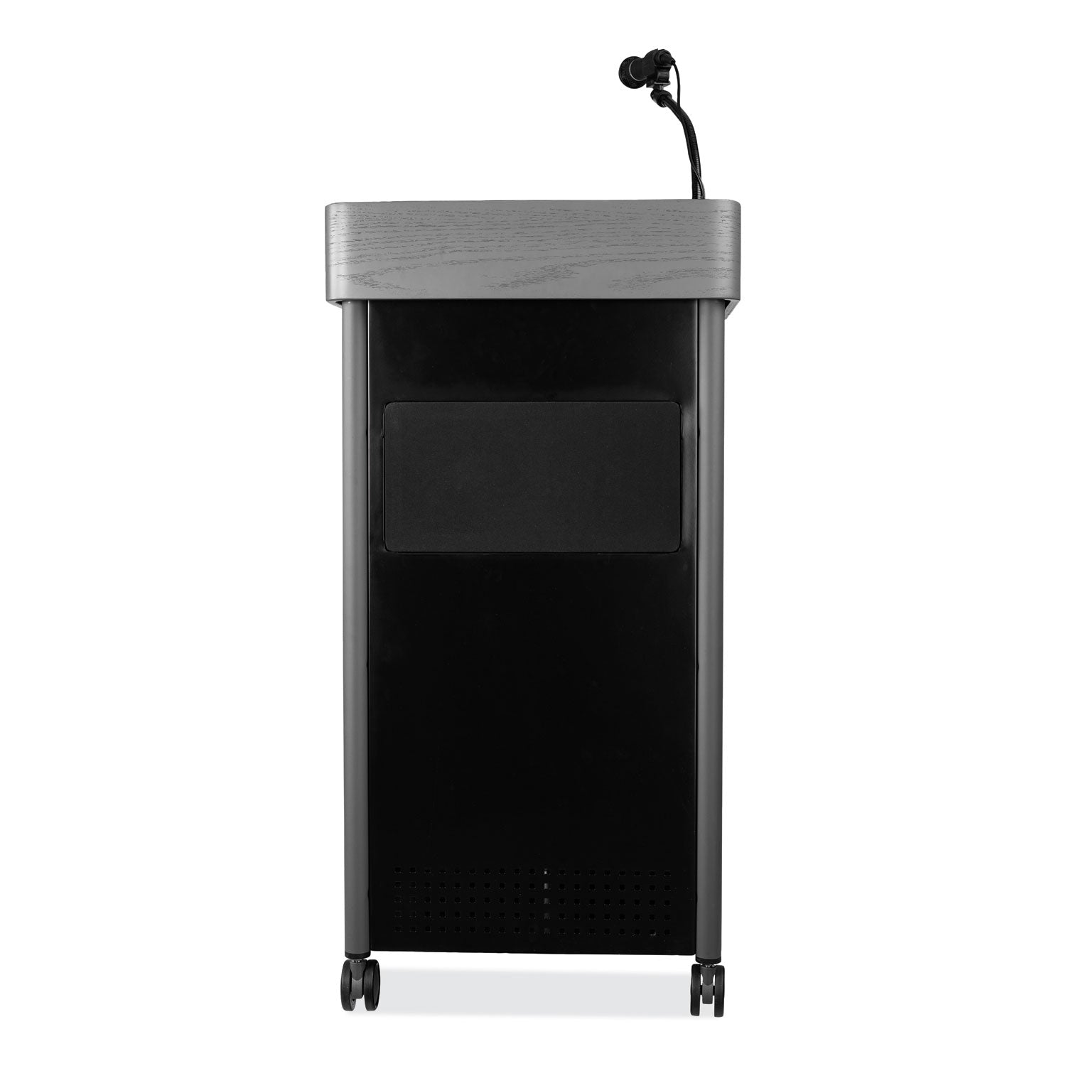 Greystone Lectern with Sound, 23.5 x 19.25 x 45.5, Charcoal Gray, Ships in 1-3 Business Days