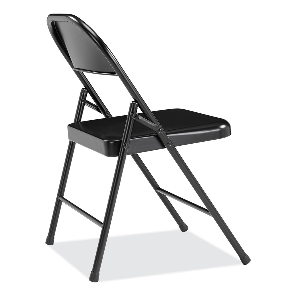 900 Series All-Steel Folding Chair, Supports 250lb, 17.75" Seat Height, Black Seat/Back/Base, 4/CT,Ships in 1-3 Business Days