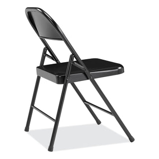 900 Series All-Steel Folding Chair, Supports 250lb, 17.75" Seat Height, Black Seat/Back/Base, 4/CT,Ships in 1-3 Business Days