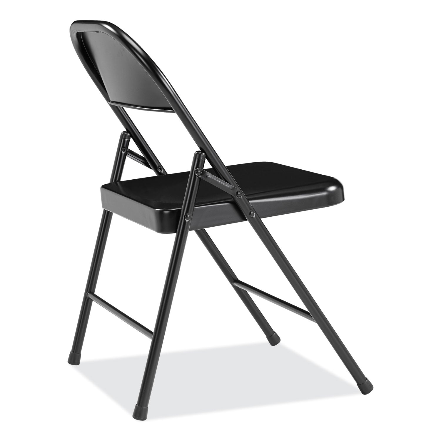 900 Series All-Steel Folding Chair, Supports 250lb, 17.75" Seat Height, Black Seat/Back/Base, 4/CT,Ships in 1-3 Business Days
