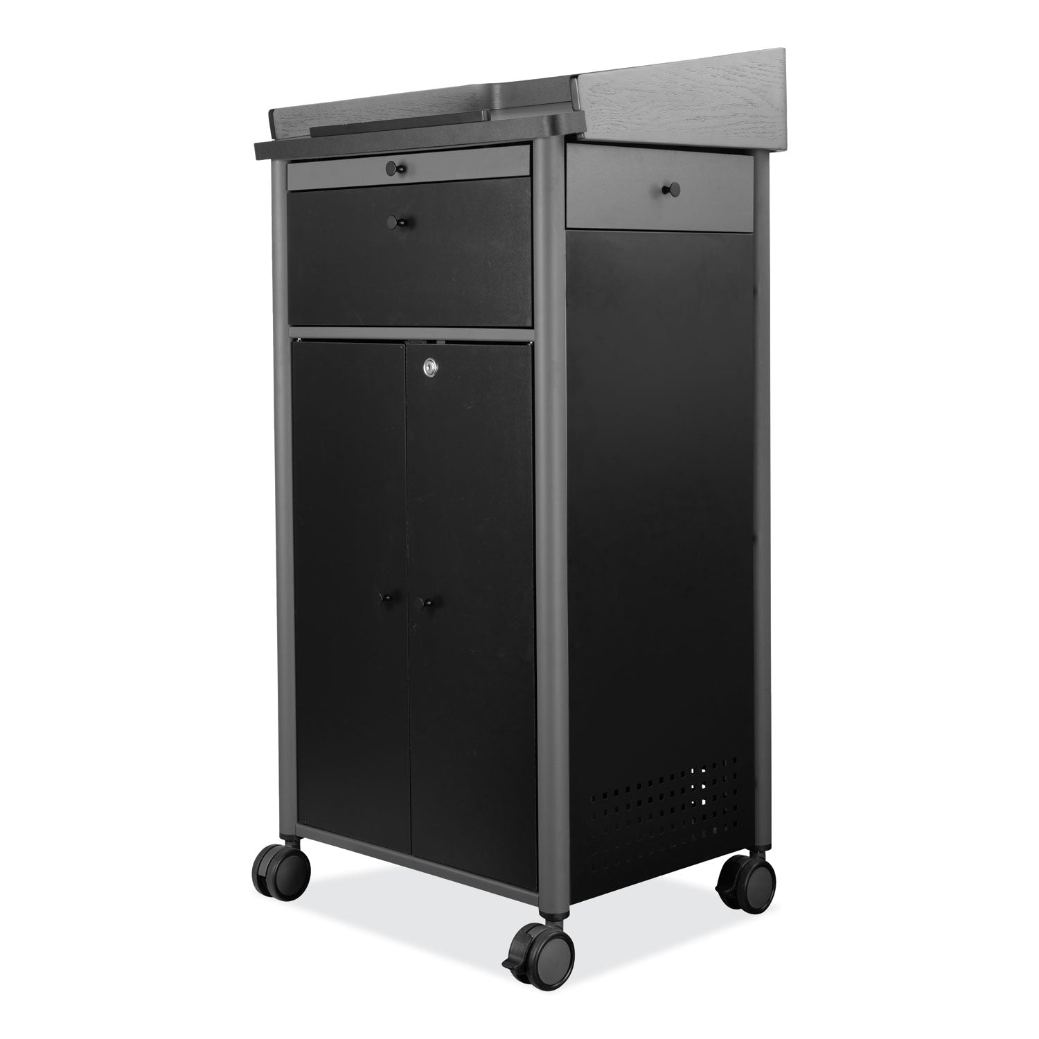 Greystone Lectern, 23.5 x 19.25 x 45.5, Charcoal Gray, Ships in 1-3 Business Days