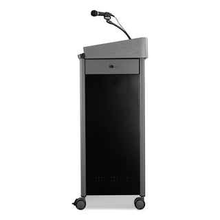 Greystone Lectern with Sound, 23.5 x 19.25 x 45.5, Charcoal Gray, Ships in 1-3 Business Days