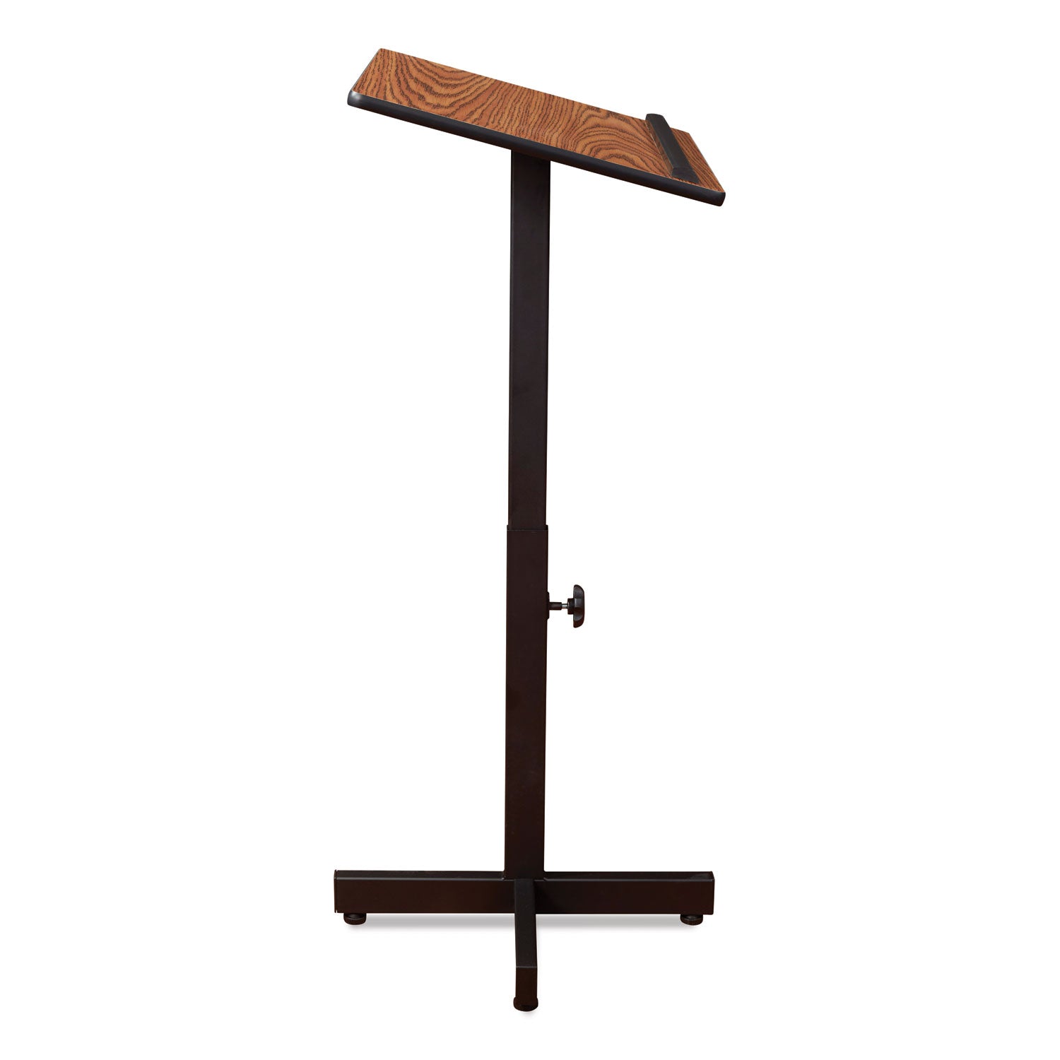 Portable Presentation Lectern Stand, 20 x 18.25 x 44, Medium Oak, Ships in 1-3 Business Days