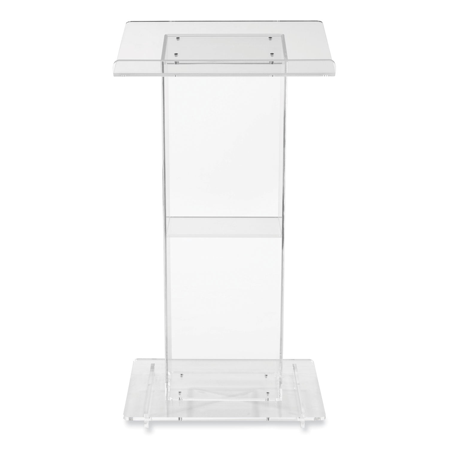 clear-acrylic-lectern-with-shelf-24-x-15-x-46-clear-ships-in-1-3-business-days_nps401s - 4