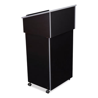 Tabletop Lectern and AV Cart/Lectern Base, 23.75 x 19.87 x 47.5, Black, Ships in 1-3 Business Days